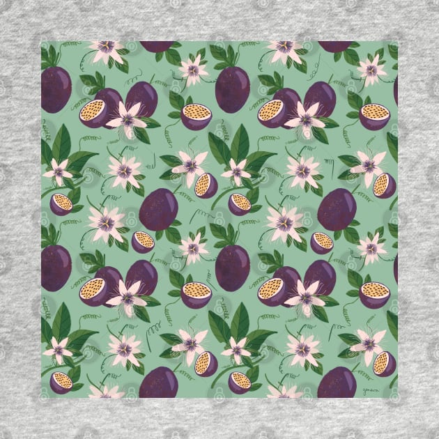 Passion Fruit Exotic Pattern by gronly